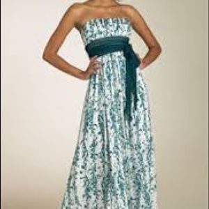BCBG Strapless Chiffon Gown